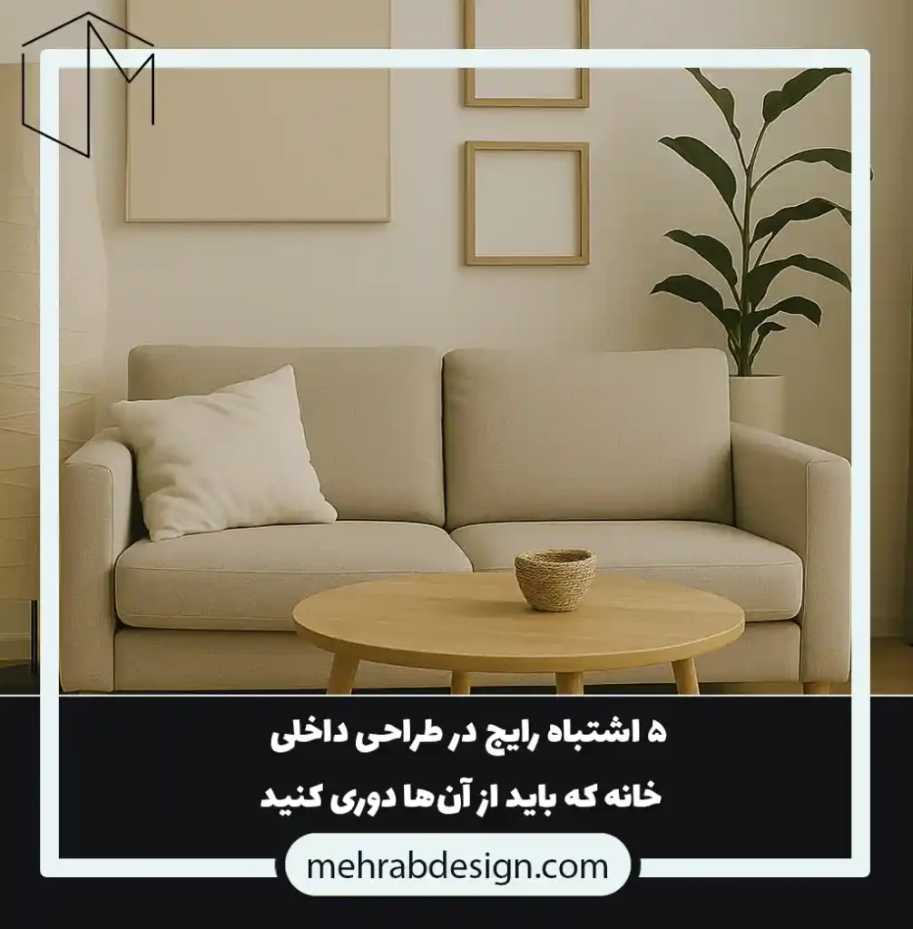 5 اشتباه در طراحی داخلی